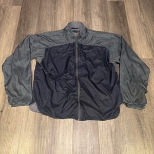Marmot Windbreaker Jacket Mens Large Fleece Lined Navy & Gray  Lightweightl